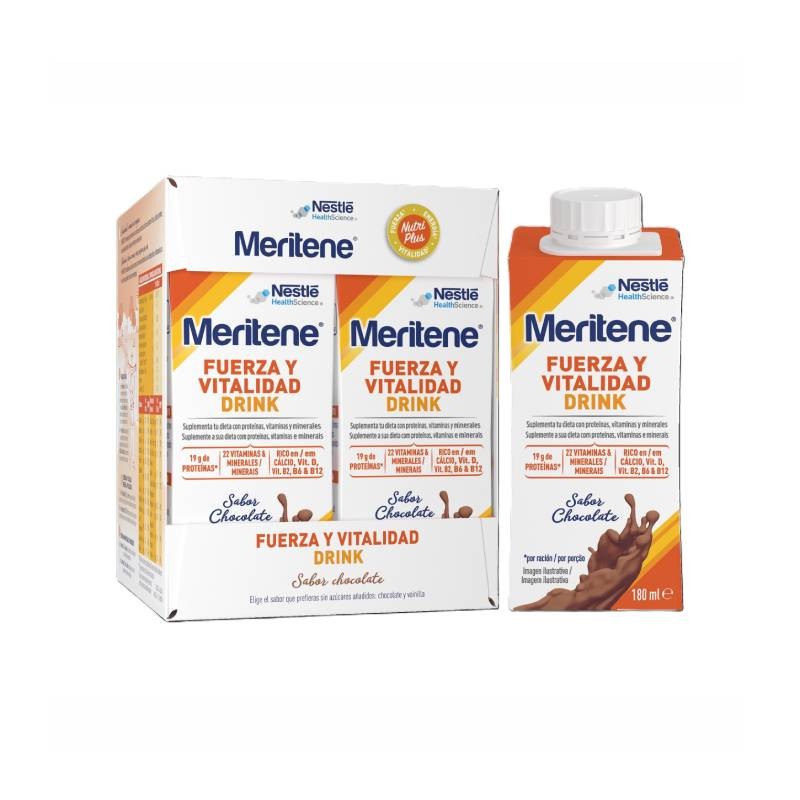 Meritene Força & Vital Drink Chocolate 180ml x4 | Pharmacaring