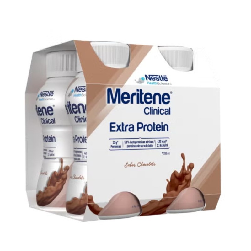 Meritene Clinical Extra Prot Chocolate 200ml x4 | Pharmacaring