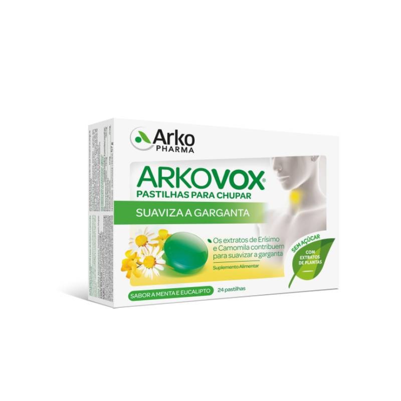 Arkovox Menta Eucalipto Pastilhas x24 – Alívio da Garganta