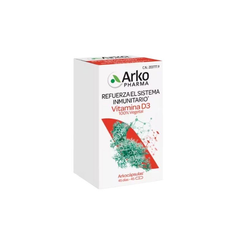 Arkocápsulas Vitamina D3 Caps X45 – Ossos Fortes e Imunidade