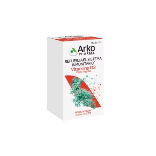 Arkocápsulas Vitamina D3 Caps X45 – Ossos Fortes e Imunidade
