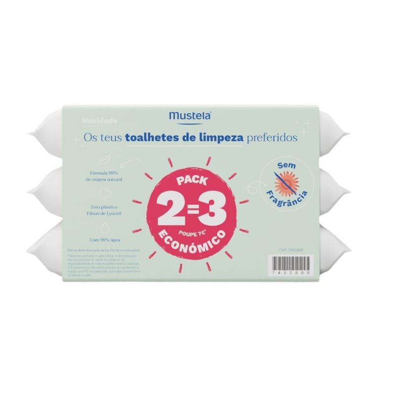 Mustela Toalhetes Limp S/Perf Promoção