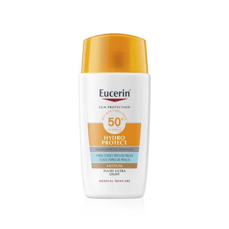 Eucerin Sun Hydro Protect Cor Média FPS50+ 50ml | Hidratação e Cor