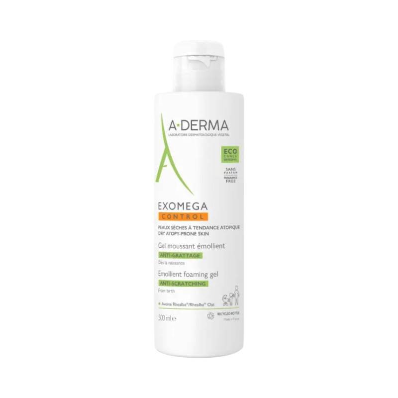 A-Derma Exomega Control Gel Lavante 500ml | Pele Seca e Atópica