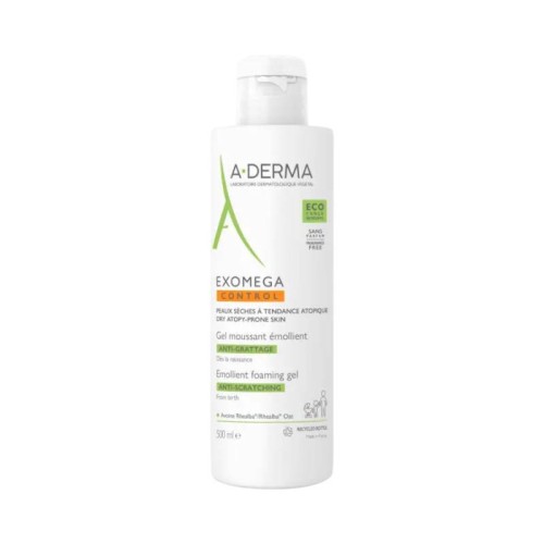 A-Derma Exomega Control Gel Lavante 500ml | Pele Seca e Atópica