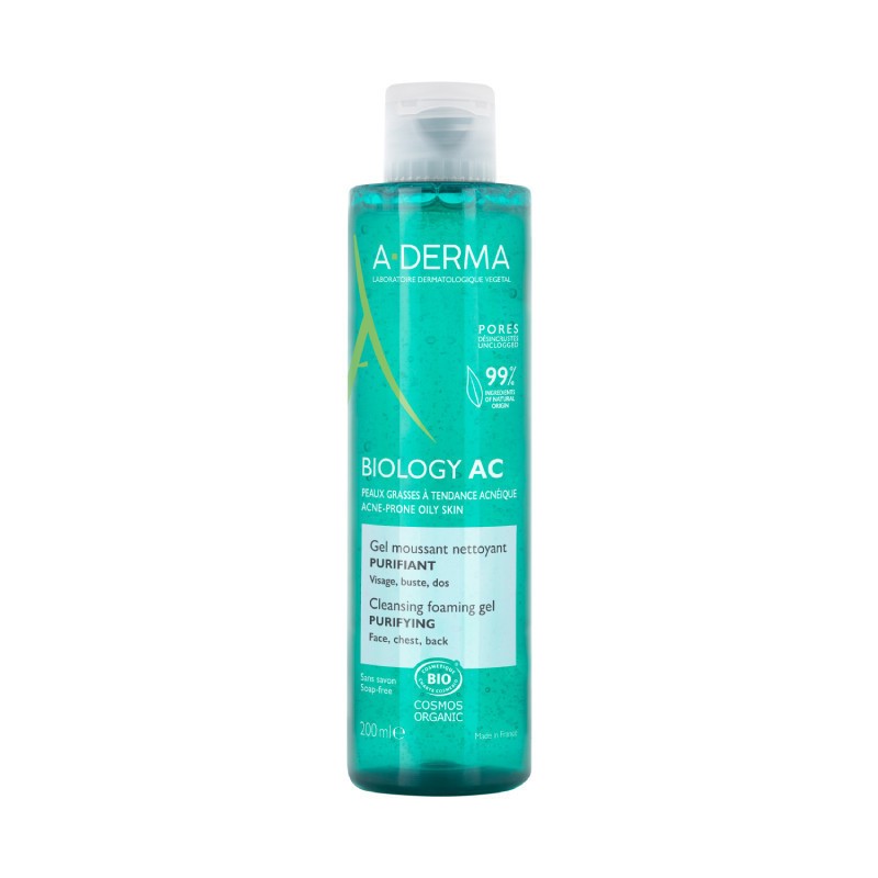 A-Derma Biology AC Gel Espuma Purificante 200ml | Pele com Imperfeições