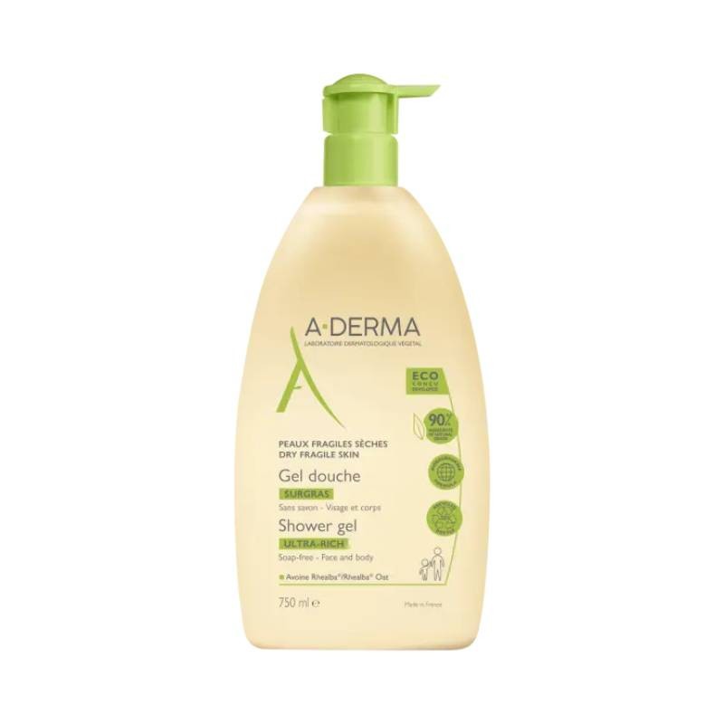 A-Derma Gel Duche Ultra Rico 750ml | Limpeza e Nutrição