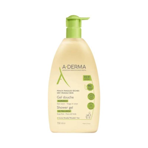 A-Derma Gel Duche Ultra Rico 750ml | Limpeza e Nutrição