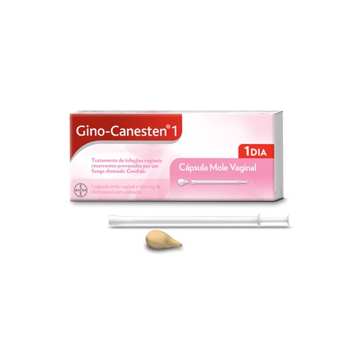 Gino-Canesten 1 Cápsula Mole Vaginal 500mg | Pharmacaring