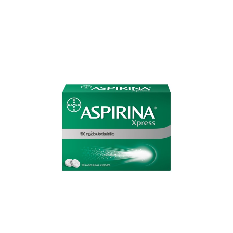 Aspirina Xpress 500mg 20 Comprimidos Revestidos | Pharmacaring