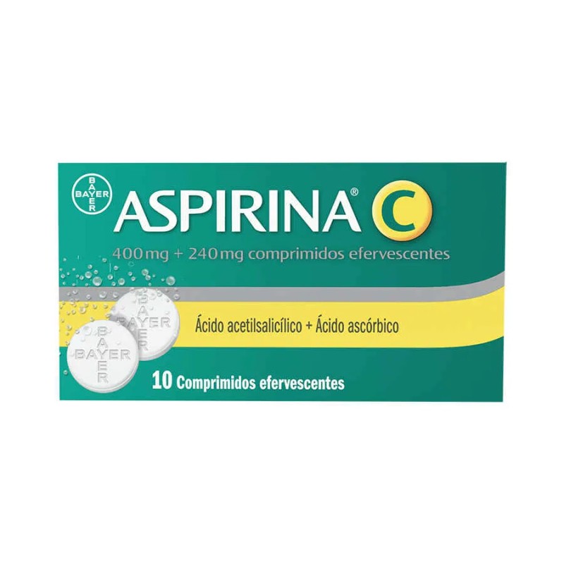 Aspirina C 400mg + 240mg 10 Comprimidos Efervescentes | Pharmacaring