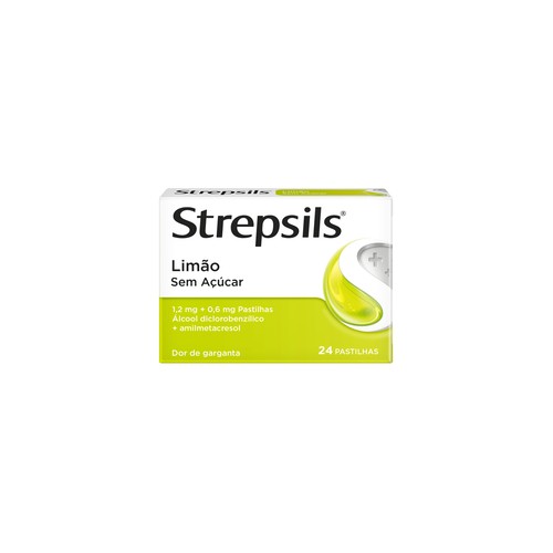 Strepsils Limão Sem Açúcar 24 Pastilhas | Pharmacaring
