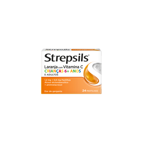 Strepsils Laranja com Vitamina C 24 Pastilhas | Pharmacaring