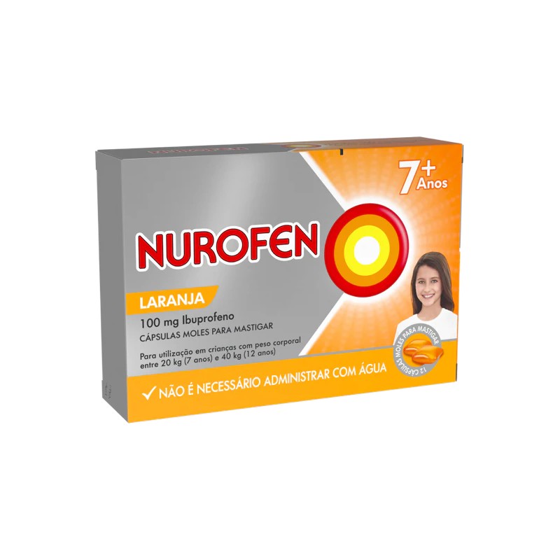 Nurofen 100mg 24 Cápsulas Moles Mastigáveis | Pharmacaring