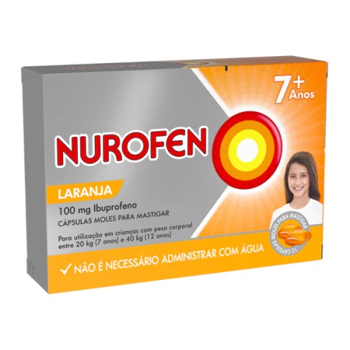 Nurofen 100mg 24 Cápsulas Moles Mastigáveis | Pharmacaring