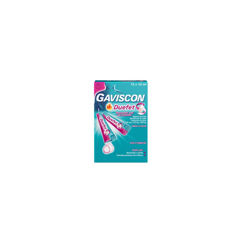 Gaviscon Duefet 12 Saquetas Suspensão Oral | Pharmacaring