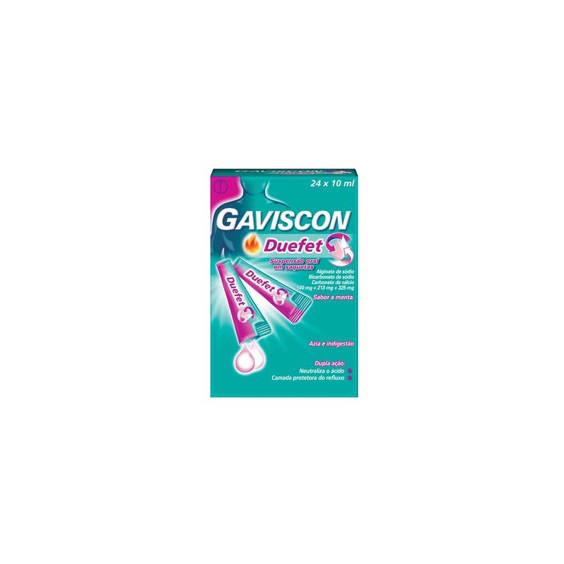 Gaviscon Duefet 24 Saquetas Suspensão Oral | Pharmacaring