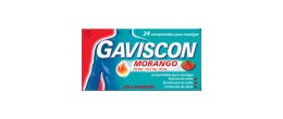 Gaviscon Morango 24 Comprimidos Mastigáveis | Pharmacaring