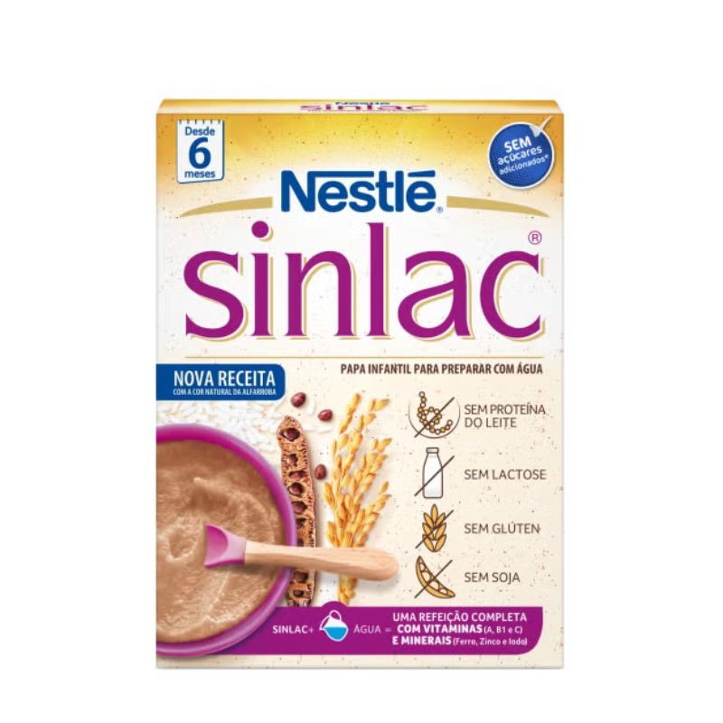 Sinlac Papa Infantil Sem Glúten e Sem Lactose +6M 250g | Pharmacaring