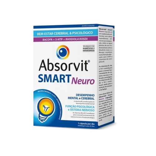 Absorvit Smart Neuro 30 Cápsulas | Memória e Concentração