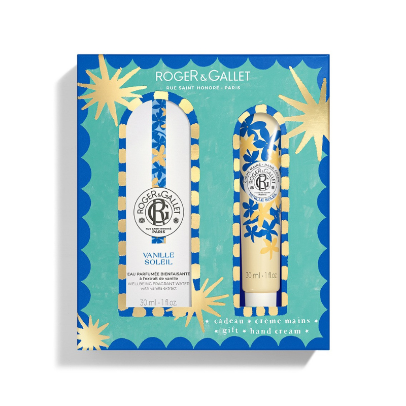Roger&Gallet Coffret Natal 2025 Vanille Soleil | Água Perfumada 30ml + Creme Mãos 30ml