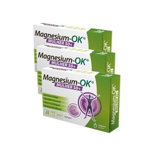 Magnesium-OK Mulher 50+ 3 X 30 Comprimidos