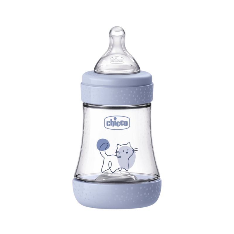 Chicco Biberão Perfect 5 150ml Azul | Fluxo Lento +0M Anticólicas