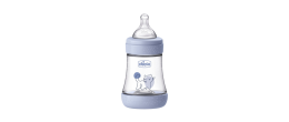 Chicco Biberão Perfect 5 150ml Azul | Fluxo Lento +0M Anticólicas