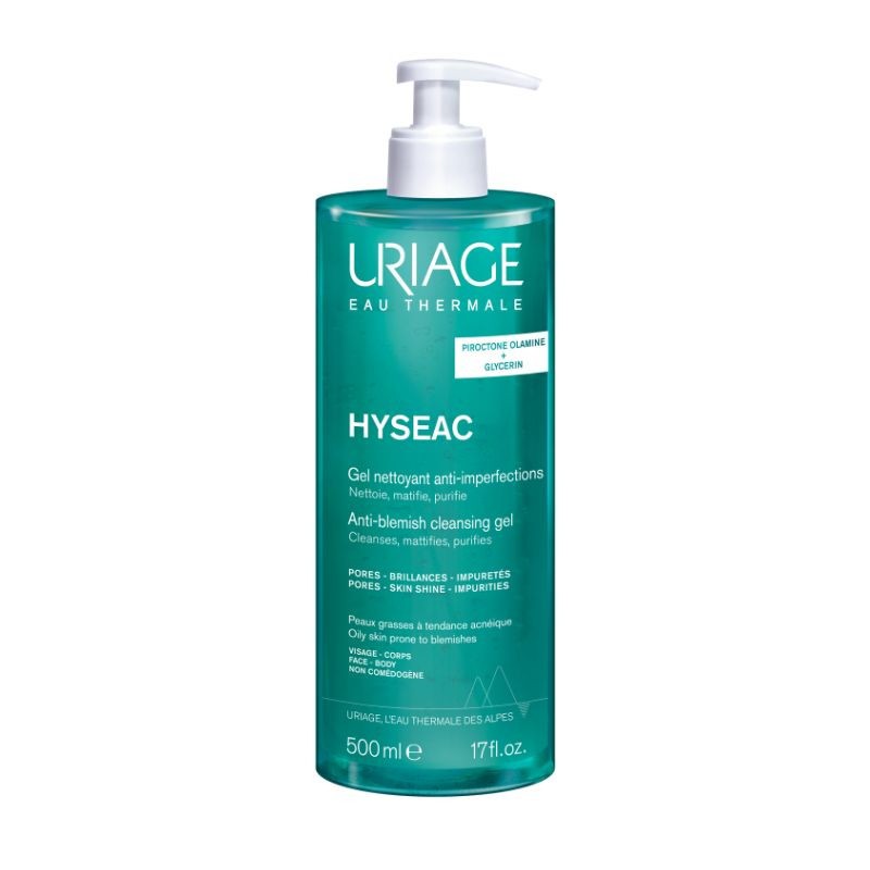 Uriage Hyséac Gel Limpeza 500ml | Pele Oleosa e Sensível