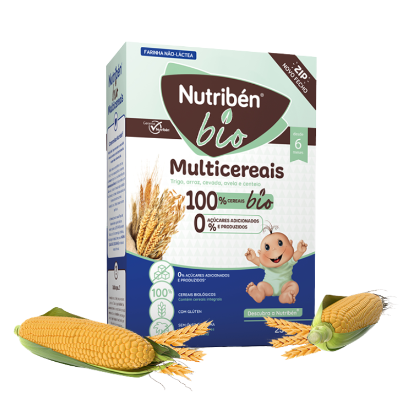 Nutribén Bio Multicereais 250g | Papa 100% Cereais Bio +6Meses