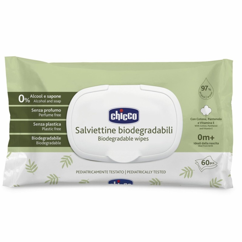 Chicco Toalhitas Biodegradáveis 0+ x 60 unidades