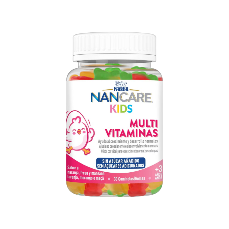 Nancare KIDS Multivitaminas 30 Gomas | Sem Açúcar para Crianças +3 Anos