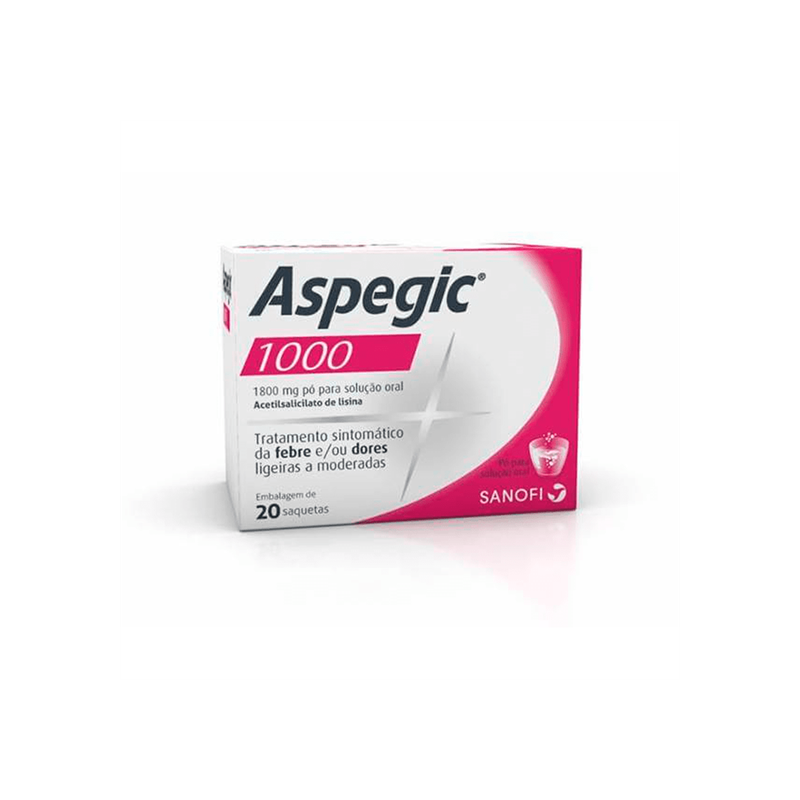Aspegic 1000, 1800 mg x 20 pó solução oral saquetas