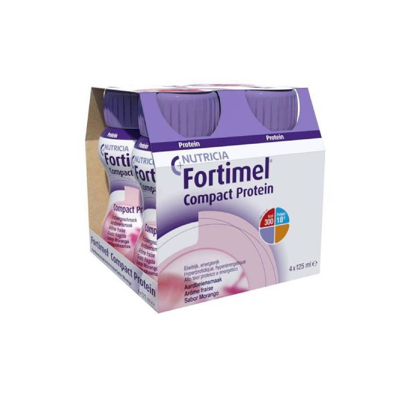 Fortimel Compact Protein Morango 4x125ml