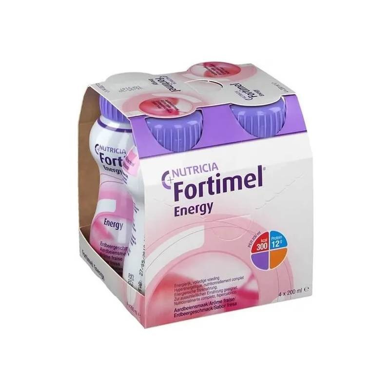 Fortimel Energy Morango 4x200ml | Hipercalórico