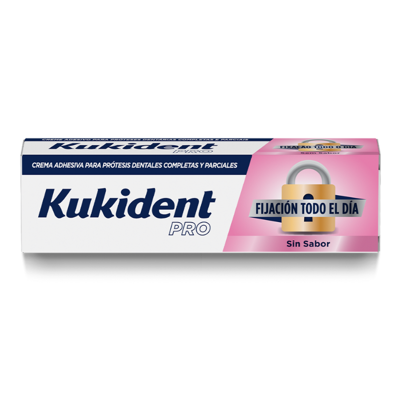 Kukident Pro Fixação Todo o Dia Sem Sabor 70g | Creme Adesivo Próteses