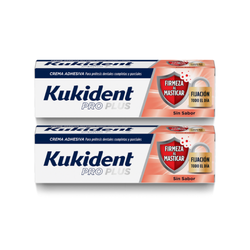 Kukident Firmeza Mastigar Creme Adesivo Neutro 2x40g | Fixação Forte
