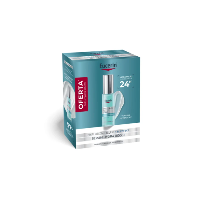 Eucerin Coffret Hyaluron-Filler 3x Effect Sérum Hydra Boost - Primeiras Rugas e Hidratação