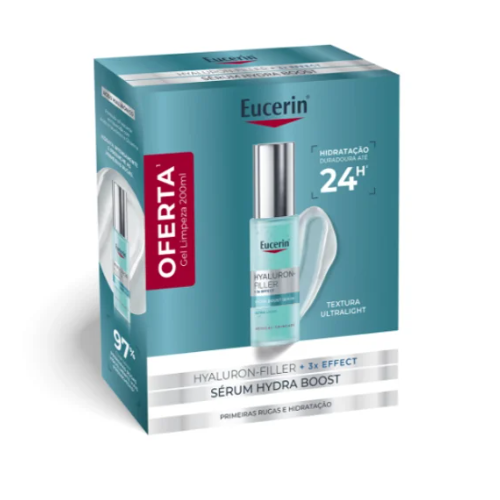 Eucerin Coffret Hyaluron-Filler 3x Effect Sérum Hydra Boost - Primeiras Rugas e Hidratação