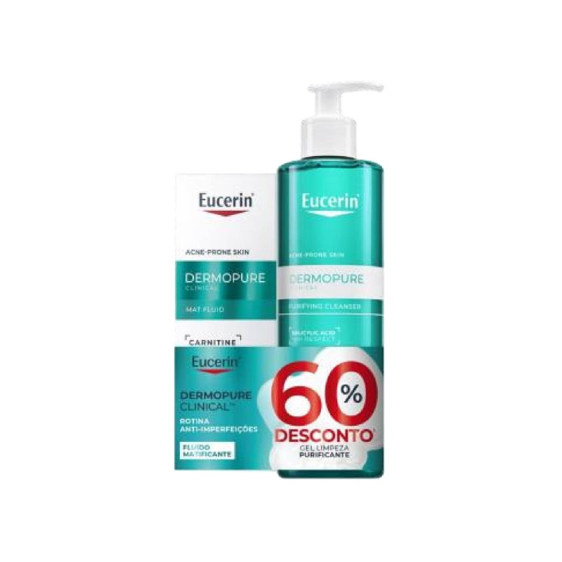 Eucerin DermoPure Kit Imperfeições Matificante e Purificante 40ml+200ml