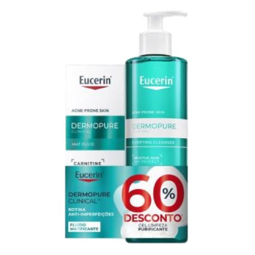 Eucerin DermoPure Kit Imperfeições Matificante e Purificante 40ml+200ml