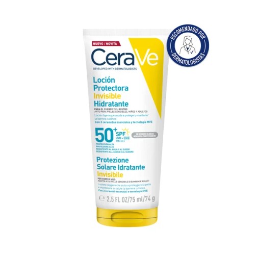 CeraVe Loção Protetora Invisível SPF50+ 75ml – Proteção e hidratação