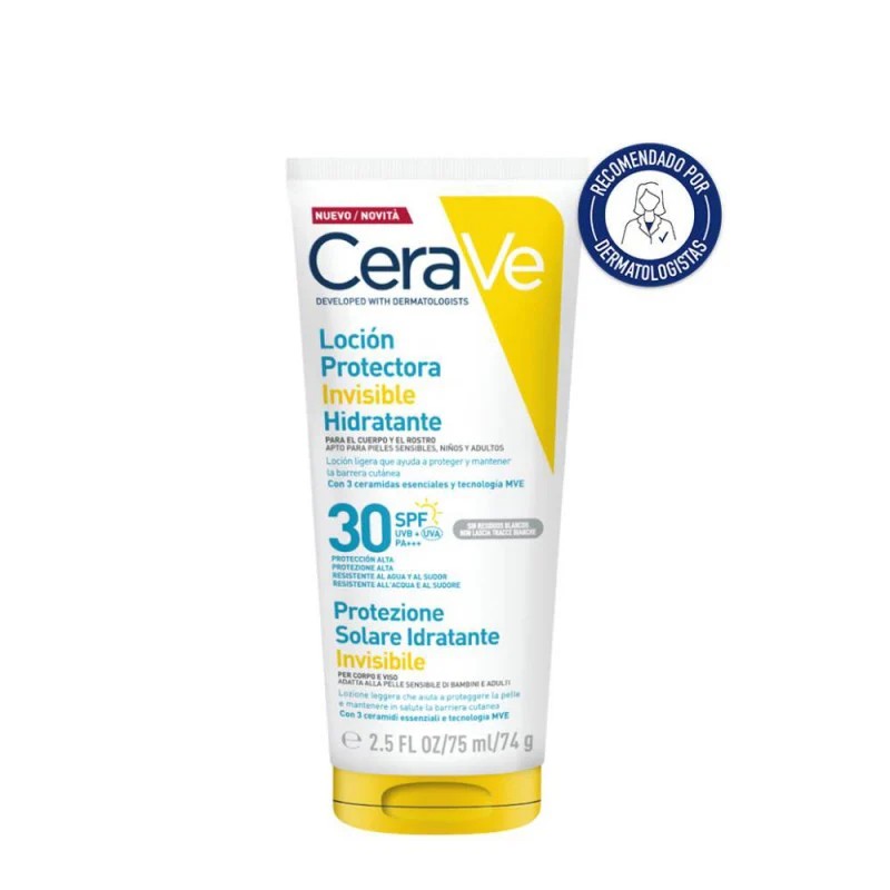CeraVe Loção Protetora Invisível SPF30 75ml – Proteção e hidratação
