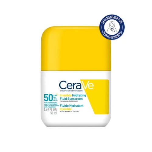 CeraVe Fluido Protetor Invisível SPF50 50ml – Proteção e hidratação