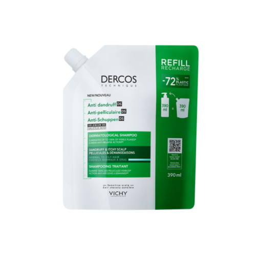 Vichy Dercos Anticaspa Oleosa Champô Refill 390ml
