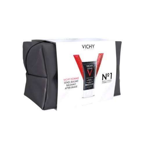 Vichy Homme Coffret Natal Sensi-Baume Bálsamo 75ml + Bolsa