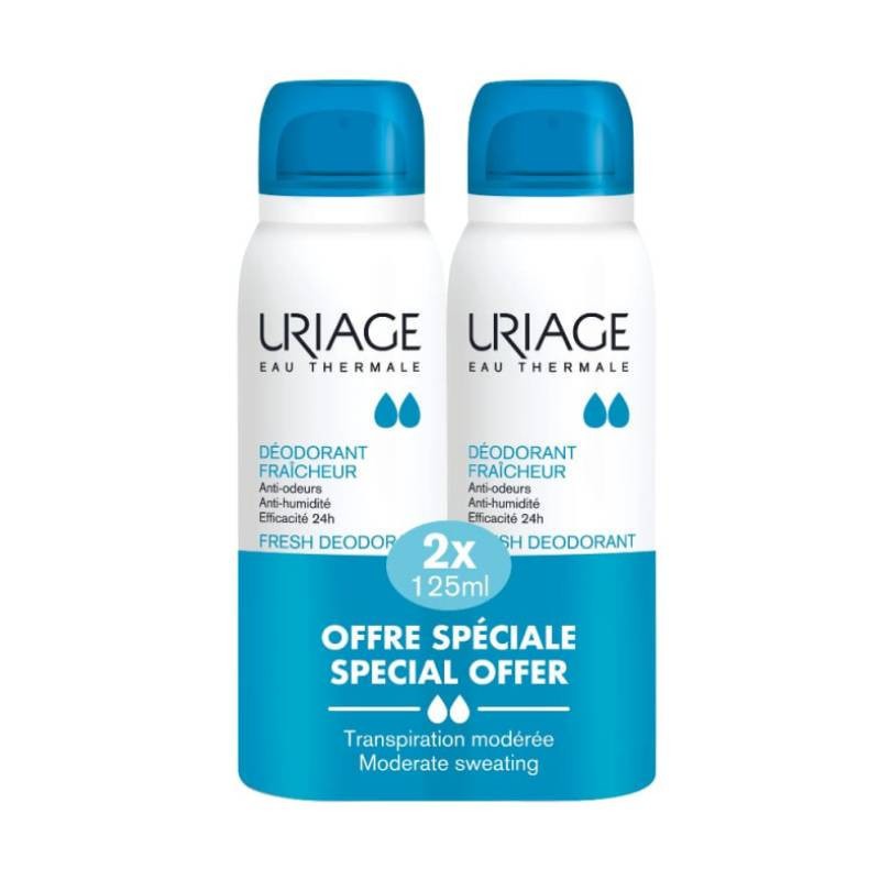 Uriage Deo Fraicheur Spray Psens125mlX2