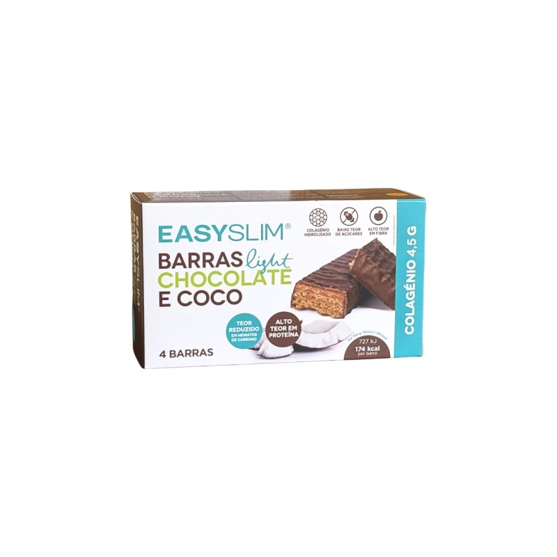 EasySlim Barras Light Choc./Coco x4 – Sabor e nutrição