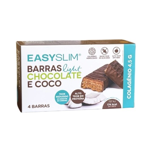EasySlim Barras Light Choc./Coco x4 – Sabor e nutrição
