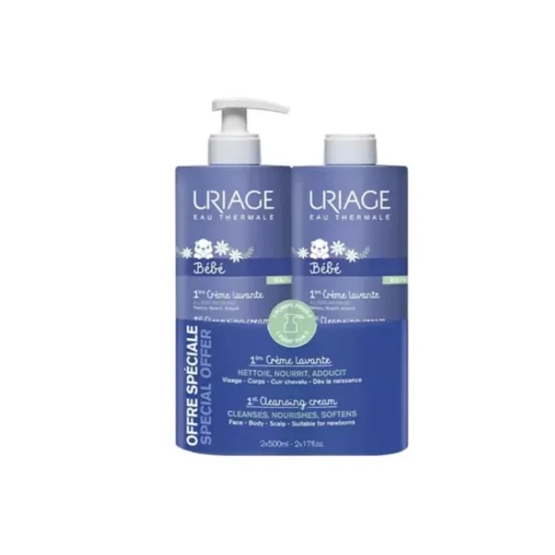 Uriage Bebe 1ºCr Lav + Eco Pack 500X2